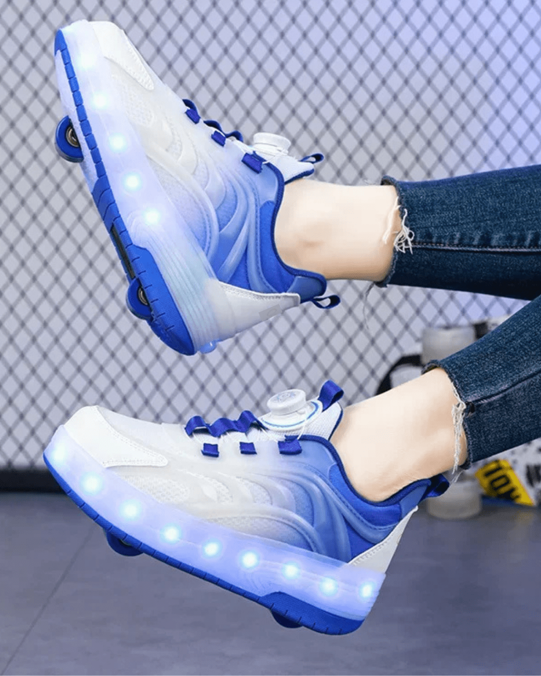 LED Işıklı İki Tekerlekli Çocuk Paten Ayakkabı | USB Şarjlı Spor Paten Ayakkabı - Valora