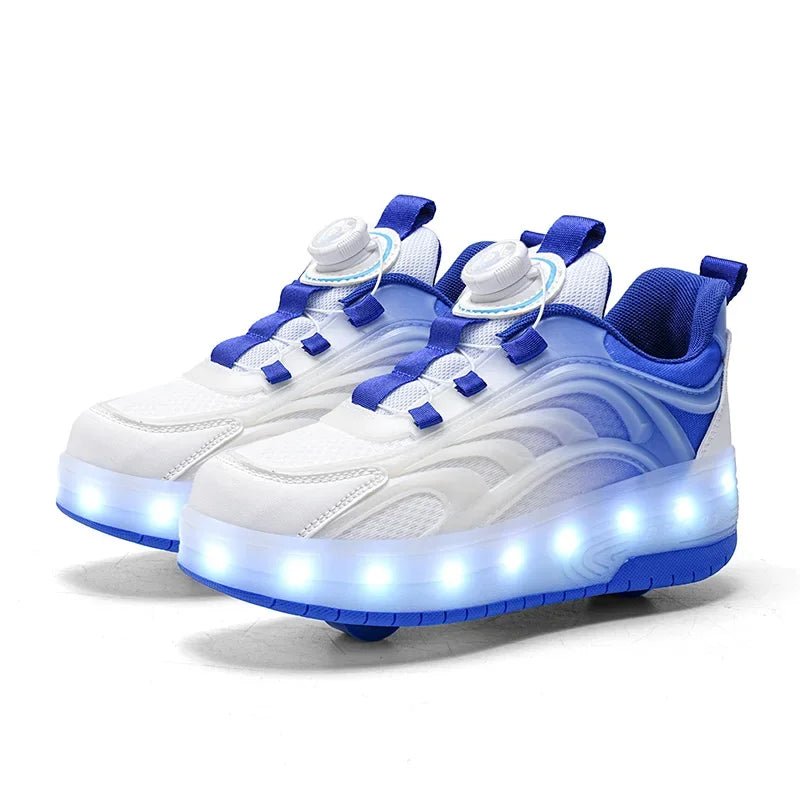 LED Işıklı İki Tekerlekli Çocuk Paten Ayakkabı | USB Şarjlı Spor Paten Ayakkabı - Valora